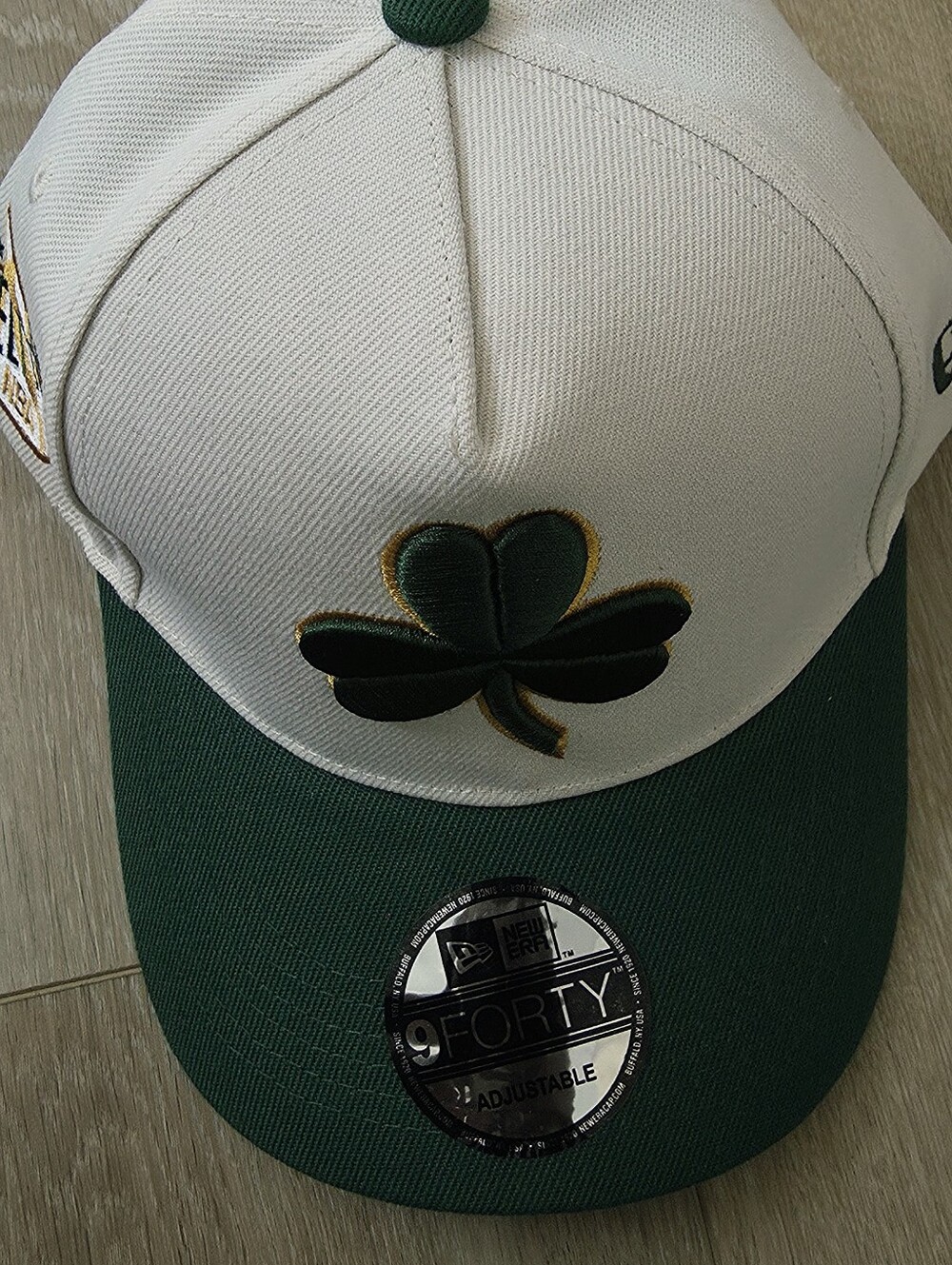 New Era White, Green and Gold Shamrock 9FORTY Cap